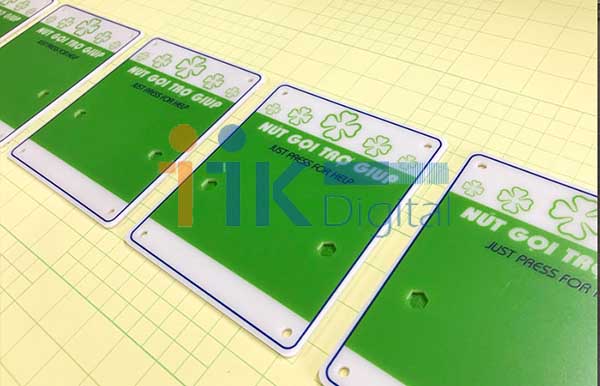 Mẫu in UV trên mica tại Tân Thế Kỷ